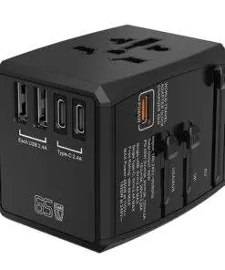 Universal GaN Travel Adapter PD Type-C 65W for MacBook laptop