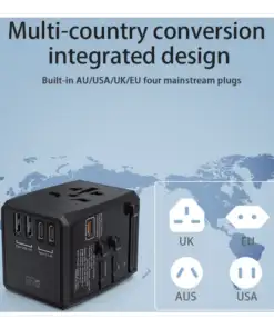 Universal GaN Travel Adapter PD Type-C 65W for MacBook laptop