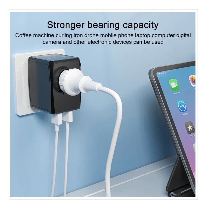 Universal GaN Travel Adapter PD Type-C 65W for MacBook laptop