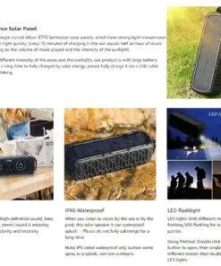 Waterproof Solar Bluetooth Speaker