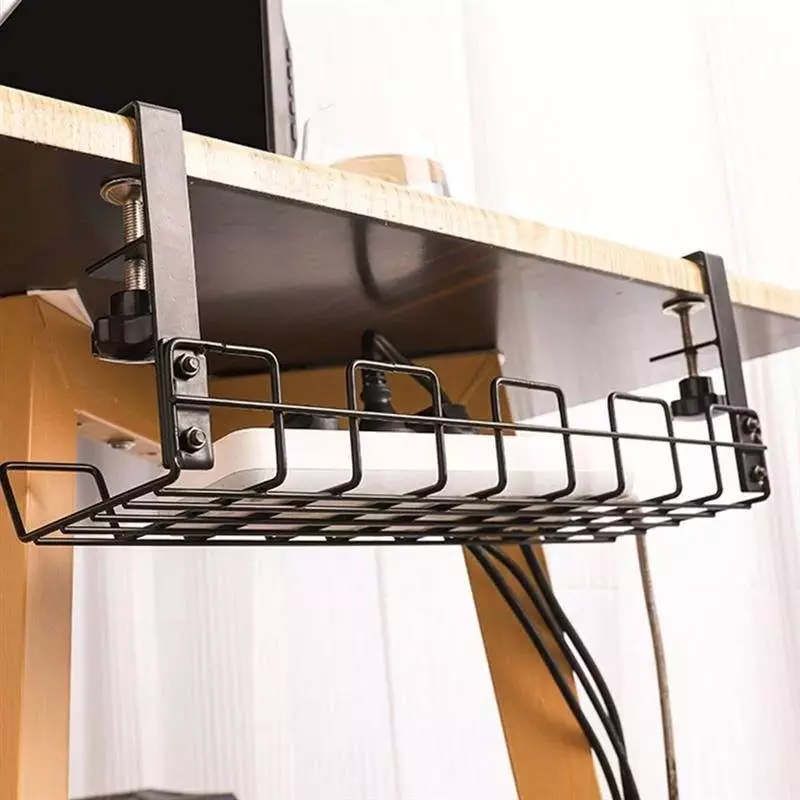 Cable Organiser Basket Shelf Desk Storage Rack - Purified NZ