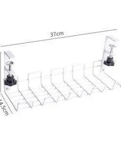 Wire cable Organiser Basket Shelf Desk Storage Rack