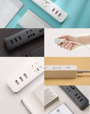Xiaomi Power Extension Cord Household Lead with 3 USB 1.8M – 2 Colours