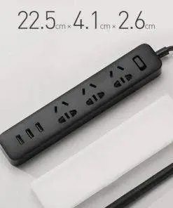 Xiaomi Power Extension Cord Household Lead with 3 USB 1.8M – 2 Colours