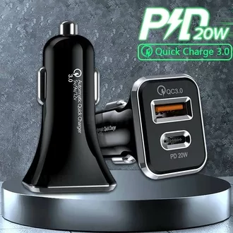 20w Fast USB-C QC PD Car Charger