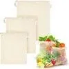 100% Organic Cotton Reusable Produce Bags Eco-Friendly bag
