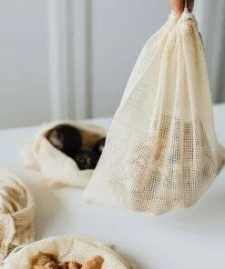 100% Organic Cotton Reusable Produce Bags Eco-Friendly bag