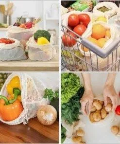 100% Organic Cotton Reusable Produce Bags Eco-Friendly bag