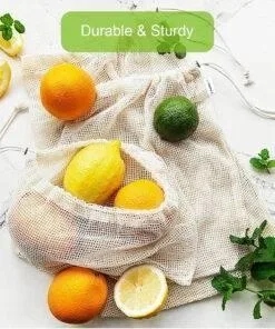 100% Organic Cotton Reusable Produce Bags Eco-Friendly bag
