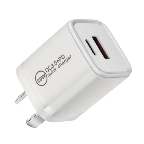 20W Mini Type-C (USB-C) PD and QC3.0 wall charger plug adapter for iPhone Android mobile charger