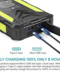 36000mAh Heavy Duty Solar Wireless Charging Power Bank