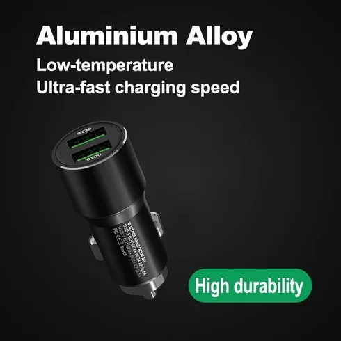 36w Ultra-Fast Dual QC USB-C Type-C Car Charger