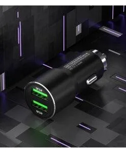 36w Ultra-Fast Dual QC USB-C Type-C Car Charger