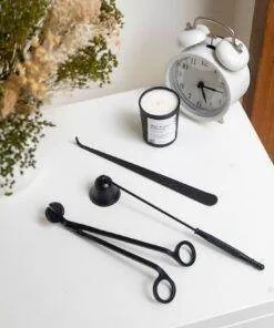 4PCs Stainless Steel Luxury Candle Wick Trimmer Wick Candle Snuffer Plate Tool Set