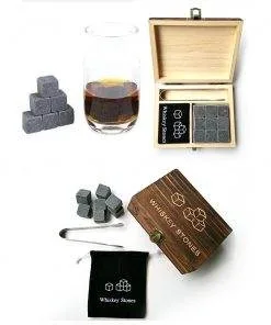 Luxury Whisky Stones Gift Set 9 Granite Ice Cube
