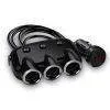Car Charger Cigarette Lighter Splitter Power Adapter USB Voltage Display 12-24V