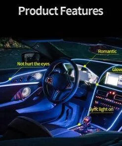 Car Interior Music Flashing EL LED Atmosphere Neon Strip 7M