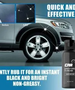 Car Interior Plastic Leather Restorer Cream + Sponge Set