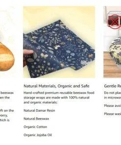 Eco-Friendly Reusable Beeswax Food Wraps