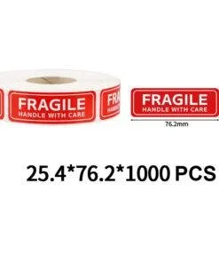 Fragile Stickers 76mm x 25mm 500 Labels Roll