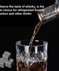 Luxury Whisky Stones Gift Set 9 Granite Ice Cube