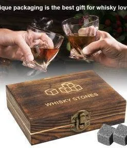 Luxury Whisky Stones Gift Set 9 Granite Ice Cube
