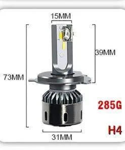 H4 LED Headlight bulbs adjustable colour 3000/4300/6000k low/high beam