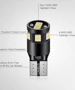 T10 Canbus LED park light bulb with 2835 SMD 152lm High Lumen Super Bright