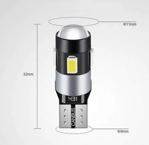 T10 Canbus LED park light bulb with 5630 SMD 129.1lm High Lumen Super Bright