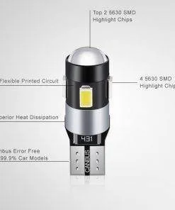 T10 Canbus LED park light bulb with 5630 SMD 129.1lm High Lumen Super Bright