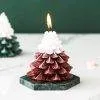 Elegant Tree Pine Tree Fragrance Scented Candle with Marble Coaster