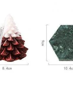 Elegant Tree Pine Tree Fragrance Scented Candle with Marble Coaster