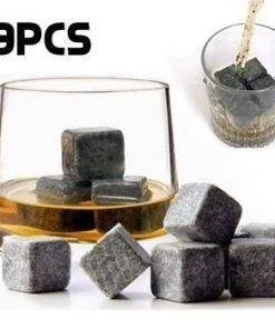 Luxury Whisky Stones Gift Set 9 Granite Ice Cube