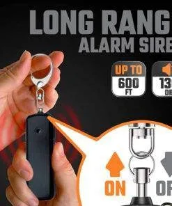 Personal Alarm Siren 130dB with LED Torch