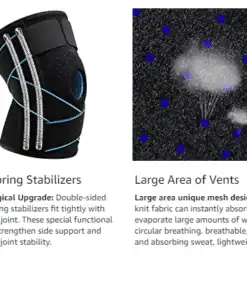Professional Knee Brace with Patella Gel Pad & Side Stabilisers