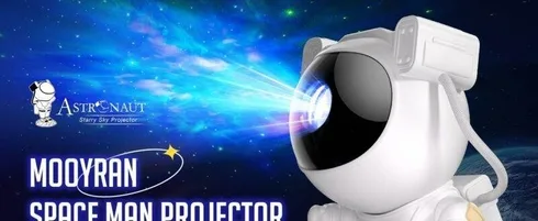 Star Projector Galaxy Night Light Spaceman Lamp
