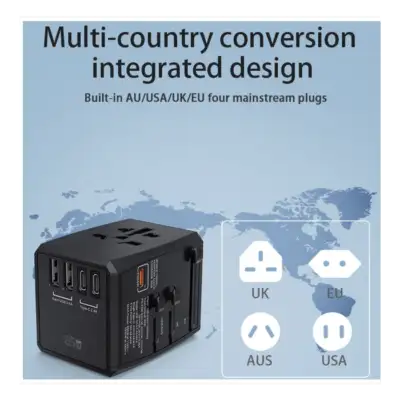Universal GaN Travel Adapter PD Type-C 65W for MacBook laptop