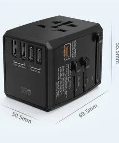 Universal GaN Travel Adapter PD Type-C 65W for MacBook laptop