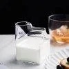 square milk glass milk box glass mug milk box cup