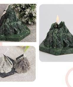 Elegant Iceberg Fragrance Scented Candle with Marble Coaster
