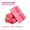 100pc A4 (250×350) Courier Mailer Bags Pink