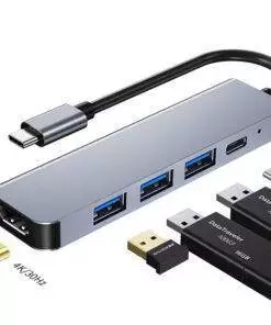 5 in 1 Type-C PD QC HDMI USB3.0 HUB Docking Station