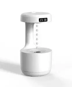 Anti-Gravity Air Humidifier Water Droplets Clock Lamp