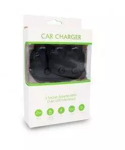 Car Charger Cigarette Lighter Splitter Power Adapter USB Voltage Display 12-24V