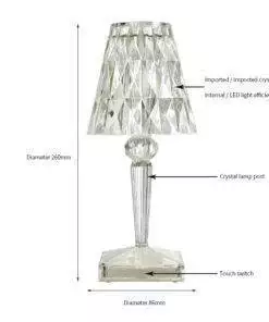 LED Diamond Crystal Light Desk Lamp