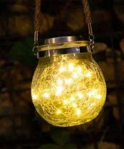 LED Crack Ball Glass Garden Lights