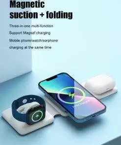 Foldable 3-in-1 MagSafe Charger for iPhone Samsung
