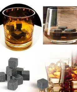 Luxury Whisky Stones Gift Set 9 Granite Ice Cube