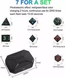 Light Up DND Dice Set for Dungeon and Dragons