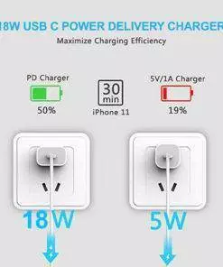 18W PD QC3.0 USB wall fast charger plug adapter iPhone android mobile phone